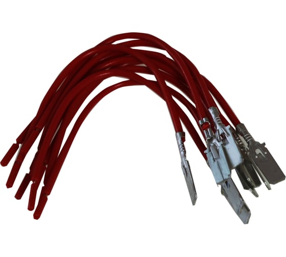 Изображение товара Клемма электропроводки Nord-Yada папа 6,3 мм луженая с проводом 0,75мм TM Nord YADA 10шт в упаковке 909604