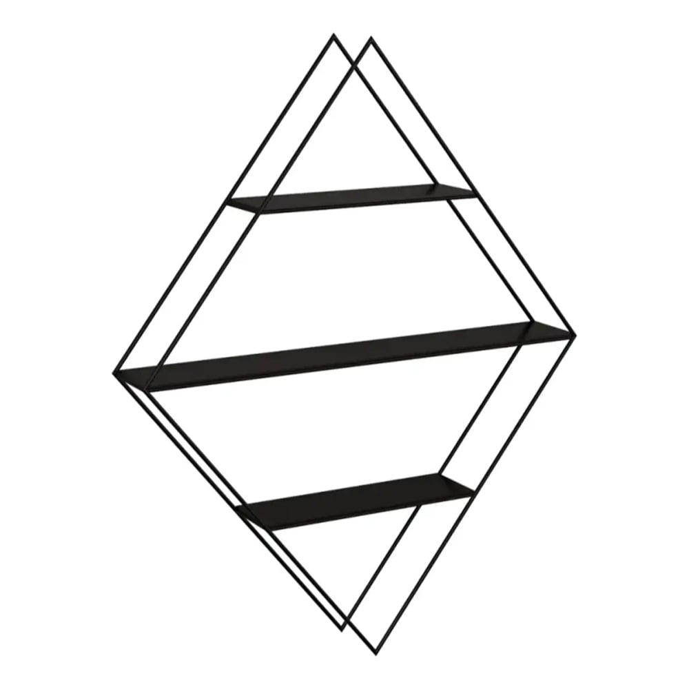Изображение товара Настенная полка Uyan HOME Ромб металлическая с 3 секциями стильная и прочная