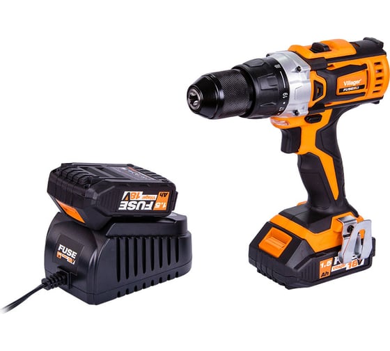 Изображение товара Дрель-шуруповёрт с щеточным двигателем Villager VLP 5220-2BSC 056356