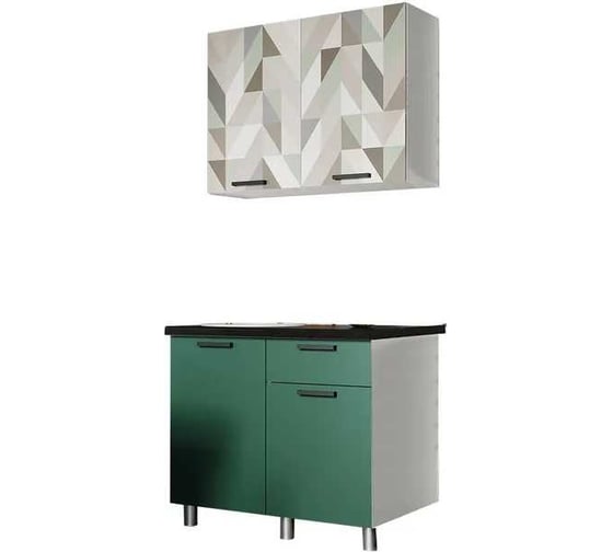 Изображение товара Кухня Арника 1.0м Ева Зеленый лес 00-00129943