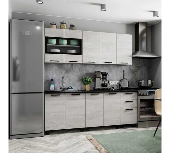 Изображение товара Кухня Арника Сканди 2.0 м, бетон пайн, комплектация №1 00-00143403