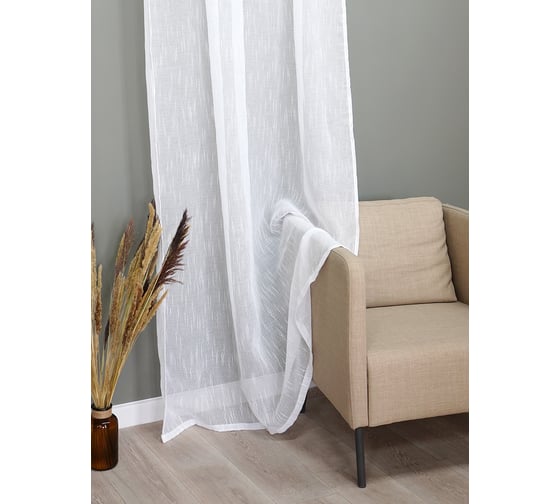 Изображение товара Тюль Witerra лен белая волна 250x260 лента 00000064359