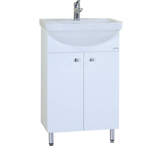 Изображение товара Тумба с раковиной Onika Крит-Эко 52 напольная, белая, разборная 105206