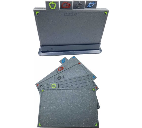 Изображение товара Набор разделочных досок EDENBERG 5 шт., серый мрамор EB-11986