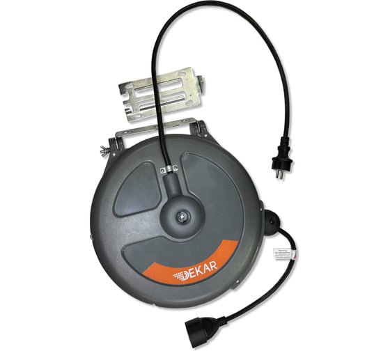 Изображение товара Электрическая катушка - удлинитель DEKAR с кабелем 3x1.5 кв.мм, длина 9.1 м + 0.9м, SFD3-10