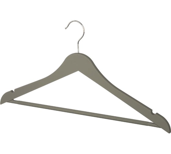 Изображение товара Пластиковая вешалка c выемками Рыжий кот с покрытием soft-touch, серый 107878