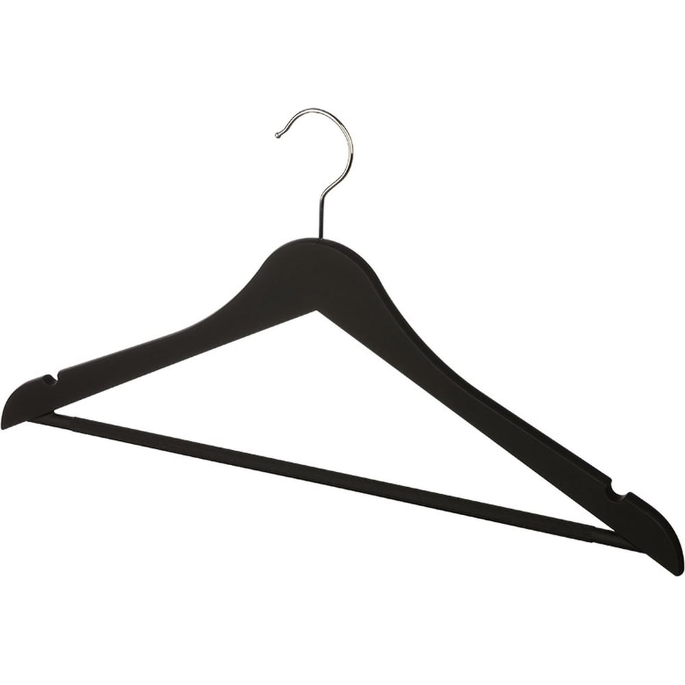 Изображение товара Пластиковая вешалка c выемками Рыжий кот soft-touch черная 107879