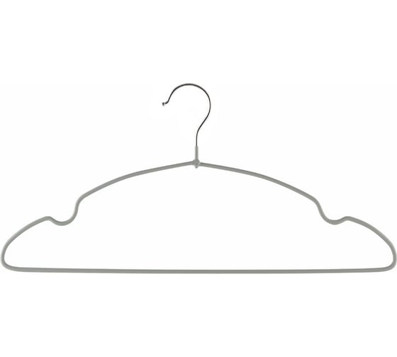 Изображение товара Набор металлических вешалок с ПВХ покрытием Рыжий кот 10 шт., серый 107916