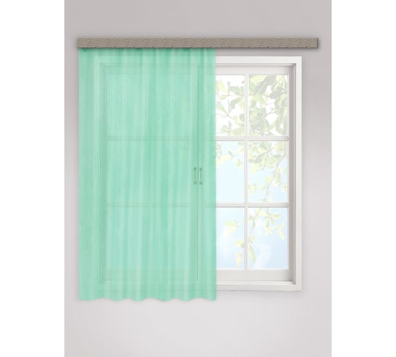 Изображение товара Штора-тюль Witerra глянец 140х180 см изумруд 109710