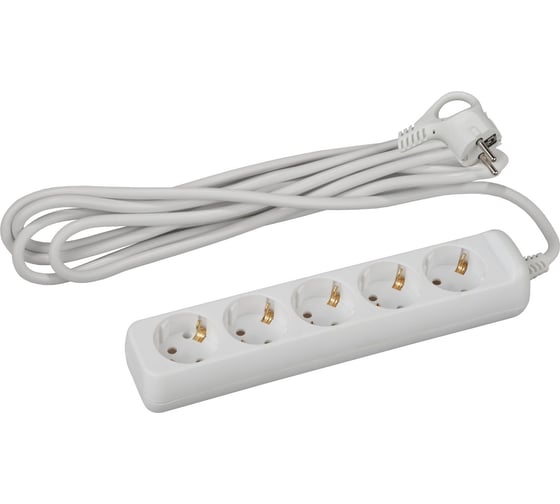 Изображение товара Электрический удлинитель ЭРА U5e5m c заземлением, 3x0,75мм2, 5гн, 5м (10/450) Б0019230