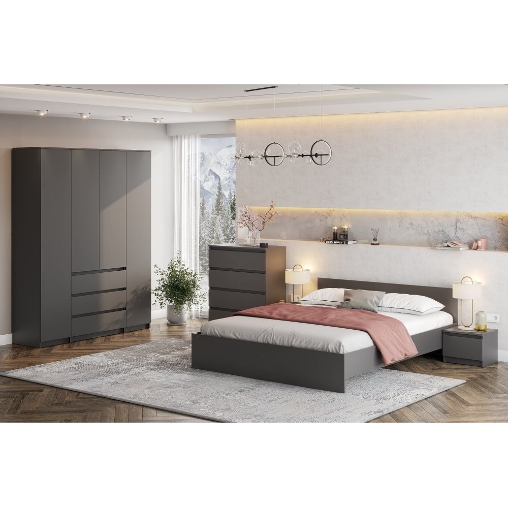 Изображение товара Спальня Арника Денвер графит - комфортабельная кровать для 2-х человек