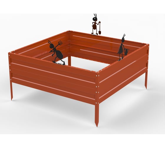 Изображение товара Грядка Metalex KitGarden 1x1 х 0.3 м. Оранжевая 114048