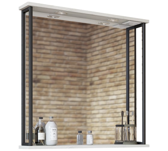 Изображение товара Зеркало Sanflor Бруклин 75 дуб крафт, белый С02706