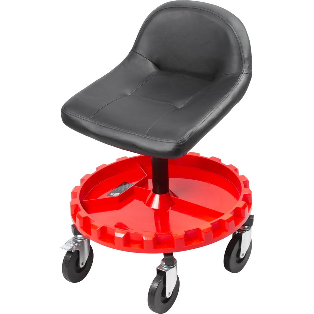 Изображение товара Рабочий стул для автослесаря, детейлинга WIEDERKRAFT с лотком для инструмента WDK-86019