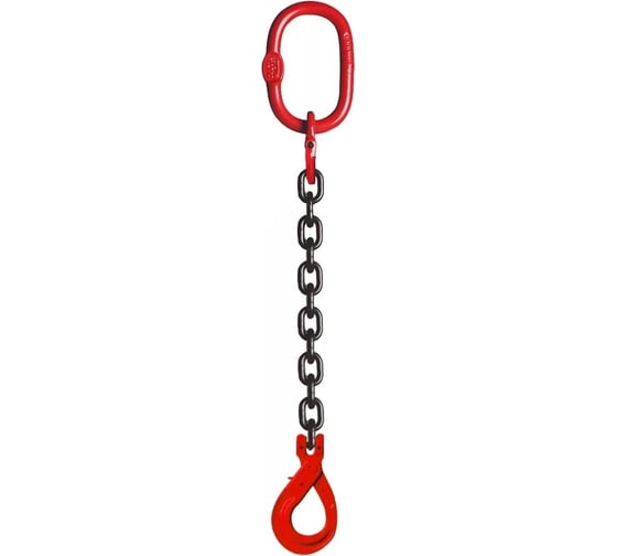 Изображение товара Одноветвевой цепной строп КанТраст  1СЦ 1.12 т, 2500 мм, с самозакрывающимися крюками 1STS1122500CSK