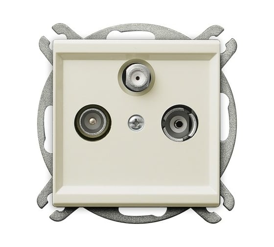 Изображение товара Розетка Ospel Sonata TV-SAT, оконечная, коэффициент затухания 1,5-2 дБ, бежевый GPA-RS/m/27