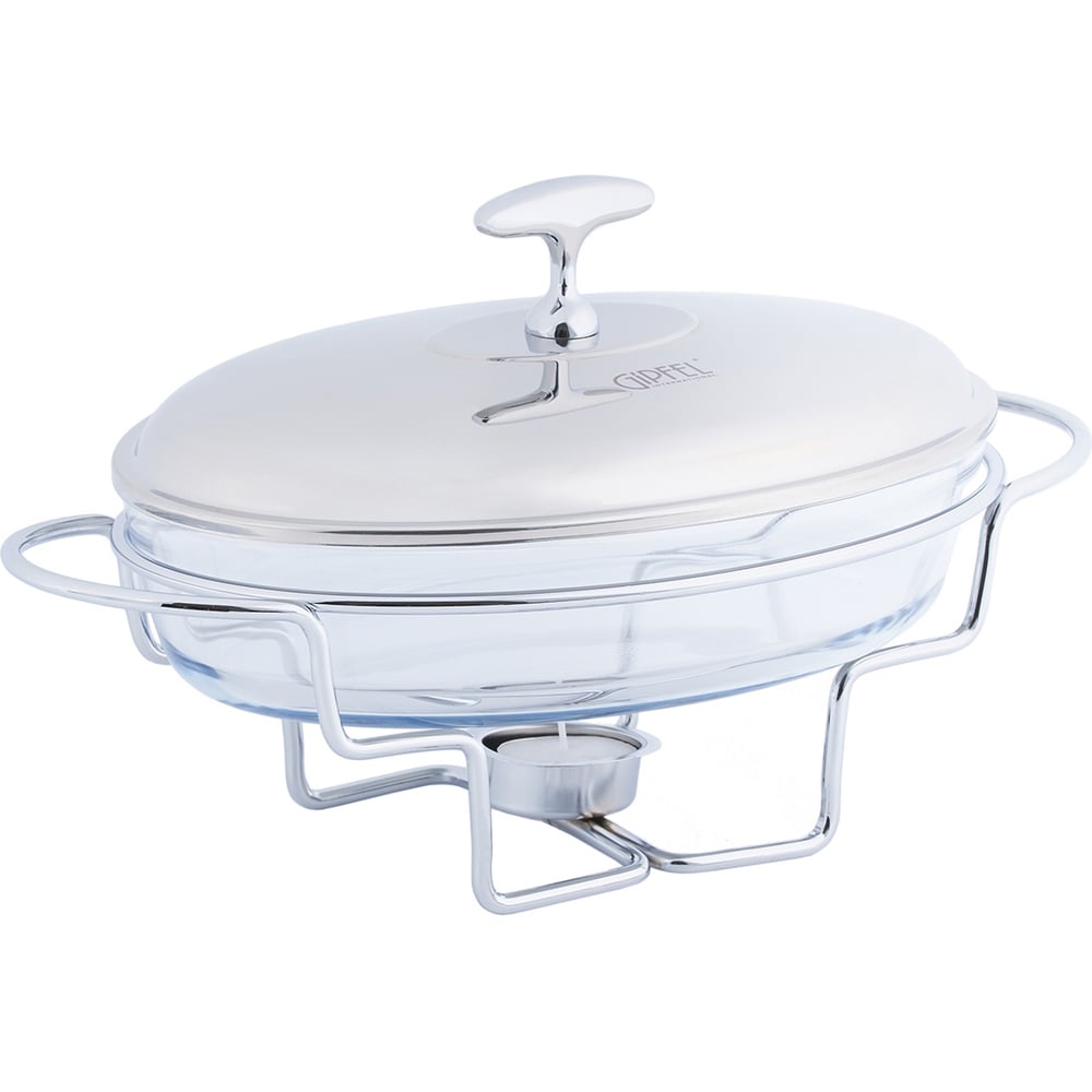 Изображение товара Мармит GIPFEL MARJORIE овальный 1.6 л стекло металл настольный