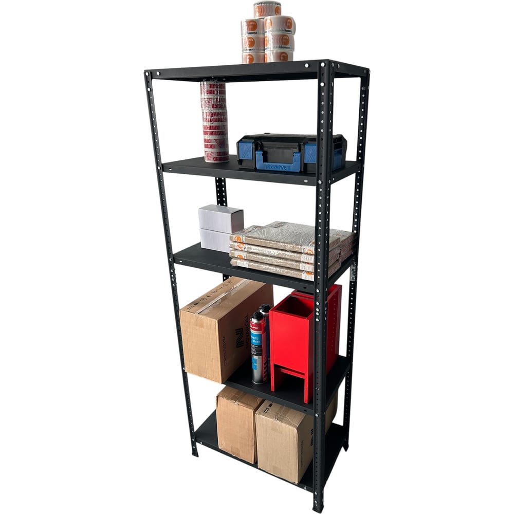 Изображение товара Стеллаж ООО ФУРАМА СТФЛ 1800x1000x400 мм 5 полок черный муар