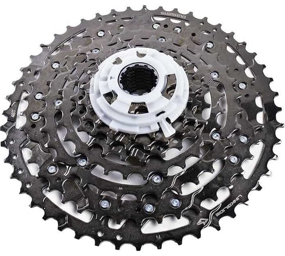 Изображение товара Кассета Shimano 11-48T, 10 скоростей CUES, LINKGLIDE, CS-LG400-10 11-13-15-17-20-23-28-34-41-48T ACSLG40010148 HQ-0015626