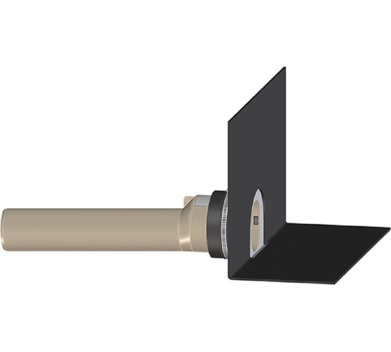 Изображение товара Парапетная воронка с фартуком из полимербитумного материала и отводящей трубой из ПП HL DN75 для битумной гидроизоляции HL 68H.0/75