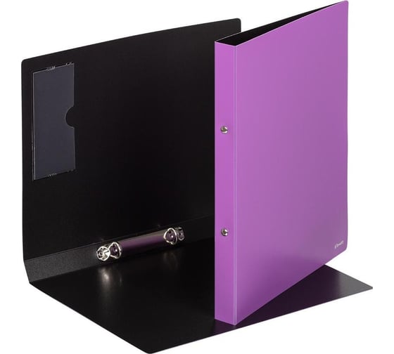 Изображение товара Папка на 2-х кольцах Комус 25 мм, сиреневая, с карманом СD/визитки 172058