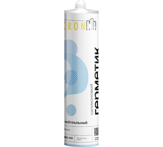 Изображение товара Силиконовый нейтральный герметик Kronbuild белый 280 гр SNW28