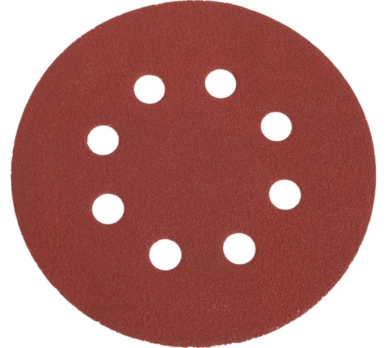 Изображение товара Шлифовальный круг AP310E 125 мм, на липучке, 8 отверстий, Р100, 100 шт Interflex 3123103008-100