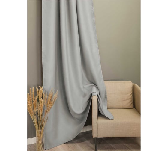 Изображение товара Штора портьерная Witerra Матовый блэкаут серый 150х270 1 шт 110261