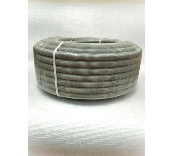 Изображение товара Труба гофрированная ООО "Азимут" d 20 ПНД серая АЗИМУТ с зондом (100м) 00000002039