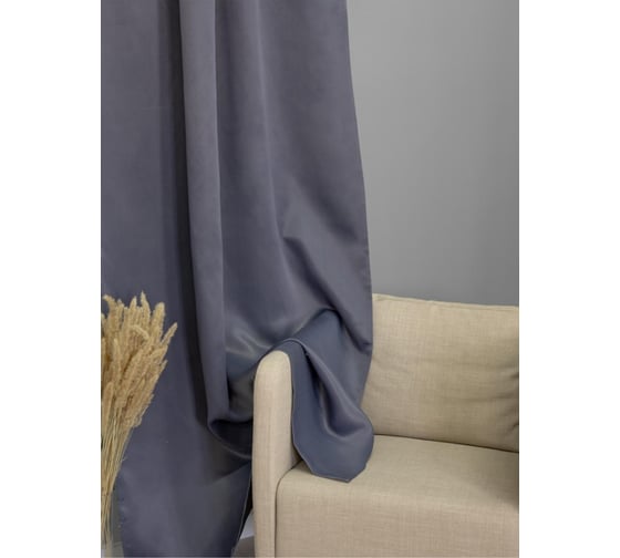 Изображение товара Штора портьерная для кухни Witerra блэкаут Матовый 135х180 1 шт графит 109301