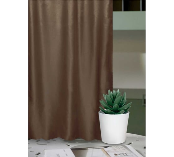 Изображение товара Штора портьерная для кухни Witerra жаккард Бамбук коричневый 150х260 1 шт 110217