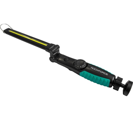 Изображение товара Лампа светодиодная аккумуляторная Rockforce на магнитном шарнире с регулятором яркости (5WCOB, 450Lumen, 3.7V, 2000mAh, зарядка USB, защита гнезда зарядки) RF-F03(49939)