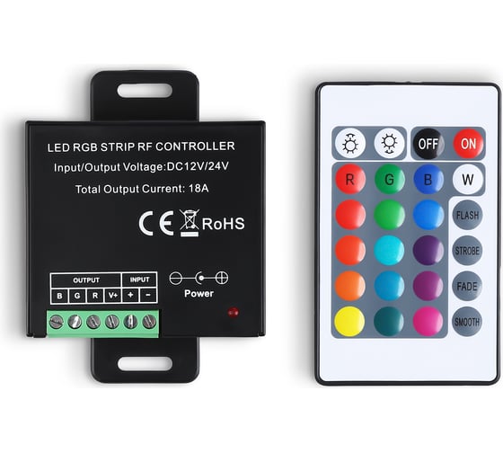 Изображение товара Контроллер Ambrella Light для светодиодных лент RGB с радио пультом 2.4G ILLUMINATION GS11301