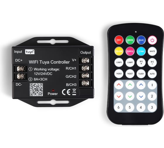 Изображение товара Контроллер Ambrella Light WIFI Tuya для светодиодных лент RGB c радио пультом 2.4G ILLUMINATION GS11551