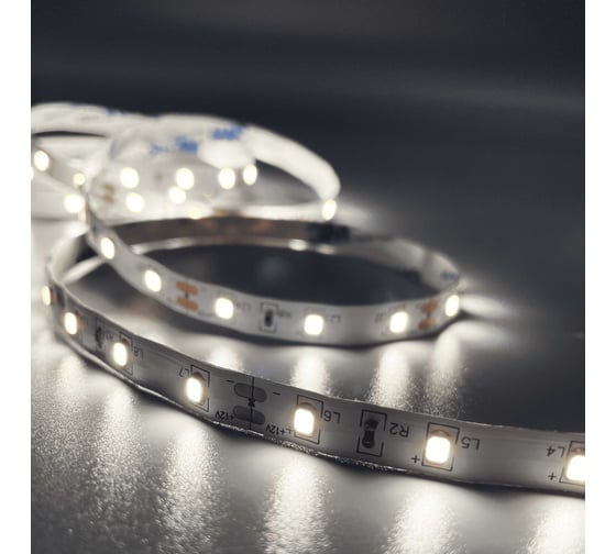 Изображение товара Светодиодная лента Geniled 5м 12V 5Вт/м 4000k нейтральная дневная подсветка 60 led/m IP33 8мм 03501