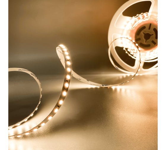 Изображение товара Светодиодная лента Geniled 5м 12V 12Вт/м 3000k теплая подсветка 120 led/m IP33 8мм 03503