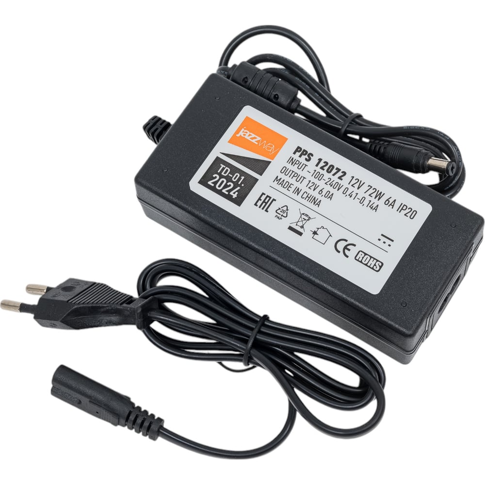 Изображение товара Адаптер Jazzway 72W 12V 6A для питания устройств