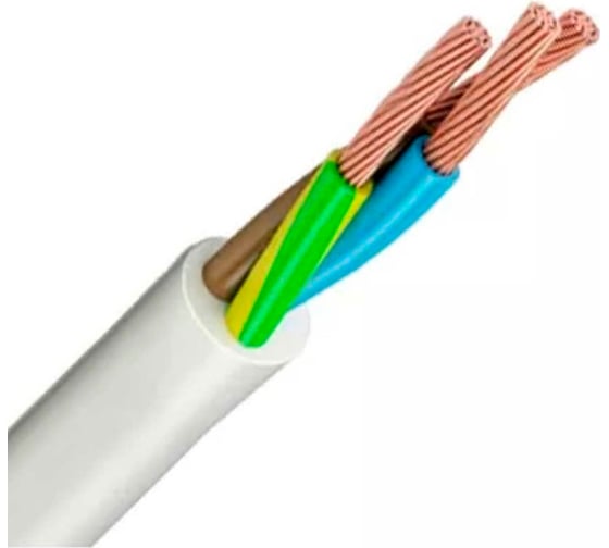 Изображение товара Провод iTOK ПВСн 3x2,5, ГОСТ, белый, 100 метров i-KPP-PVSN-325-100-W