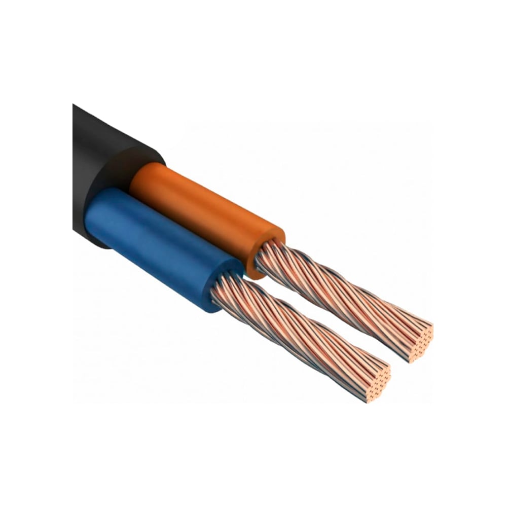 Изображение товара Провод iTOK ПВСн 2x0,75, ГОСТ, черный, 100 метров i-KPP-PVSN-2075-100-B