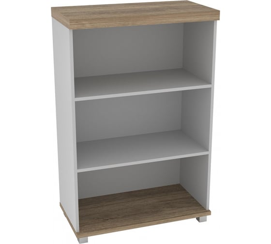 Изображение товара Стеллаж ООО Комус ДEASY Director низкий серый 771/дуб шамони темный 122 005.709 967905