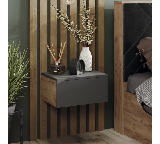 Изображение товара Универсальная тумба ТриЯ тип 1/графит серый/дуб крафт золотой 255669