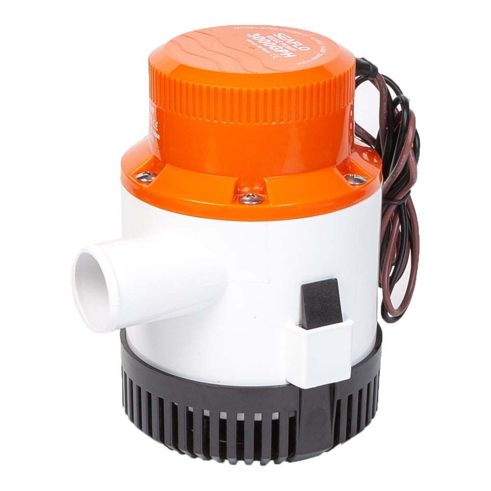 Помпа водооткачивающая трюмная SeaFlo 3000 галлон/час, патрубок 40 мм, 12V SFBP1-G3000-01