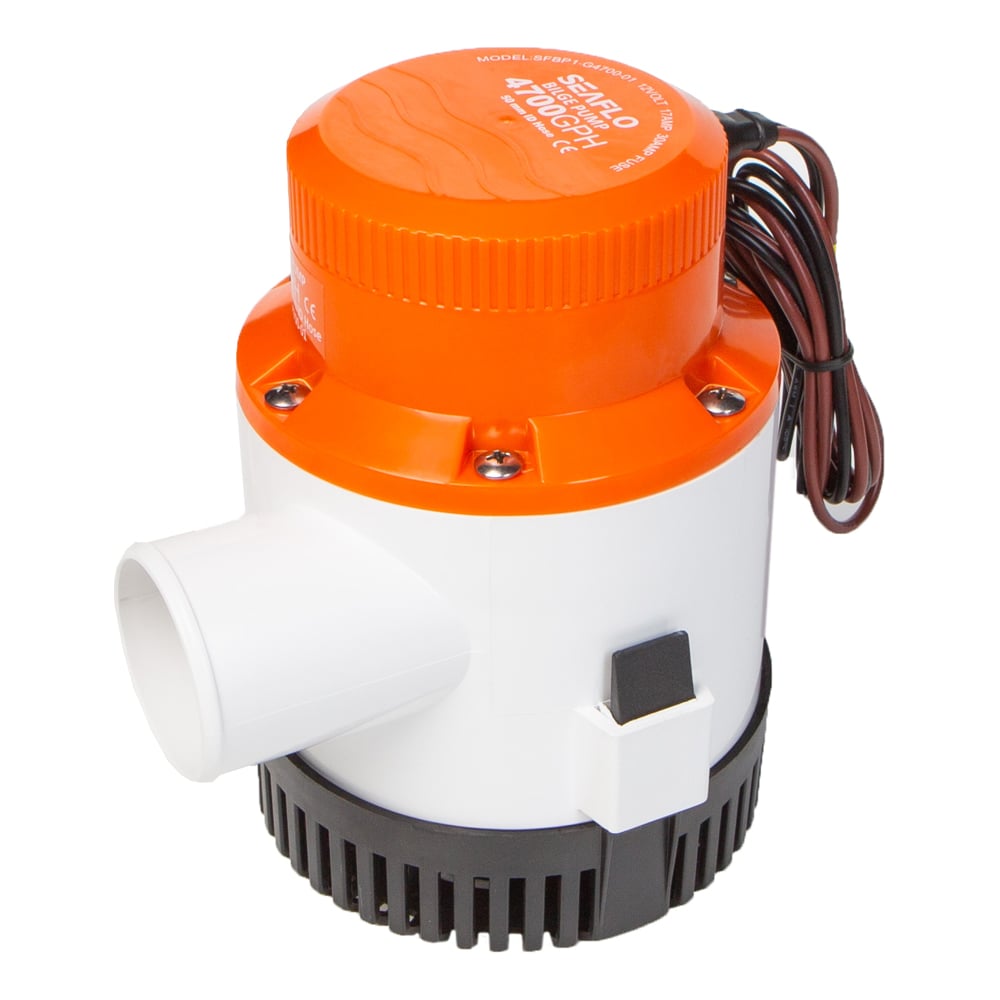 Помпа водооткачивающая трюмная SeaFlo 4700 галлон/час, патрубок 50 мм, 12V SFBP1-G4700-01