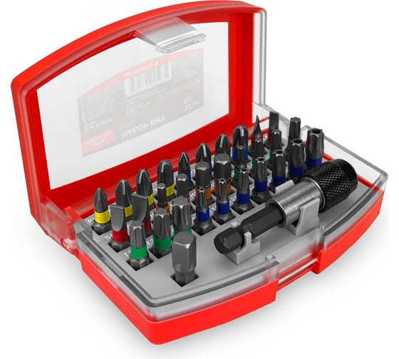 Изображение товара Набор бит 32 предмета, адаптер, S2 vertextools 0033-32-2