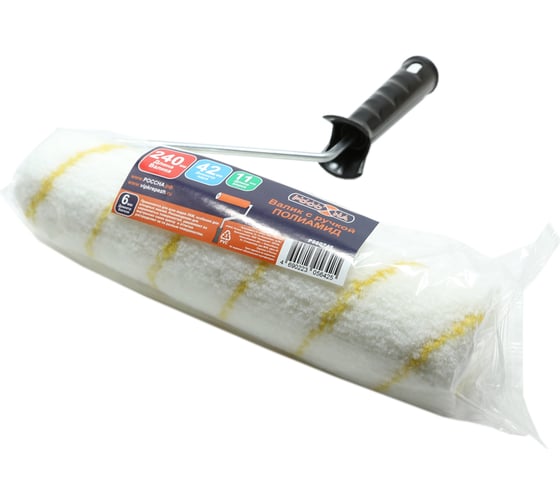 Изображение товара Валик с ручкой РОССНА "МИКРОФИБРА" 240 мм Р860743