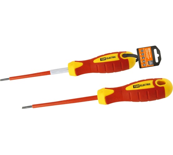 Изображение товара Шлицевая диэлектрическая отвертка тип SL8x175, серия «ЭкспертЭлектрик» TDM ELECTRIC SQ1007-0105