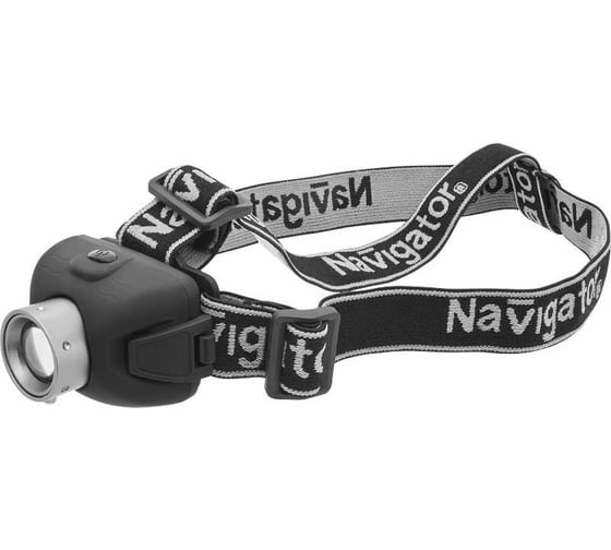 Изображение товара Фонарь Navigator, NPT-H06-3AAA, налобный, CREE, 1LEDx5Вт, 3 режима, фокус 94913