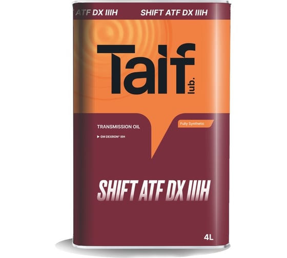 Изображение товара Автомобильное масло TAIF SHIFT ATF DX III H, 4 л 214010