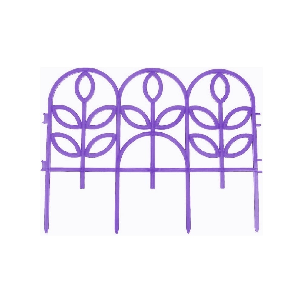 Изображение товара Декоративный заборчик Дачная мозаика Флора Ажурный сиреневый 10604