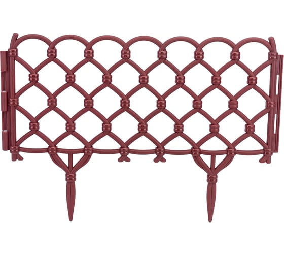 Изображение товара Декоративный забор Дачная мозаика Фаберже бордовый 15305